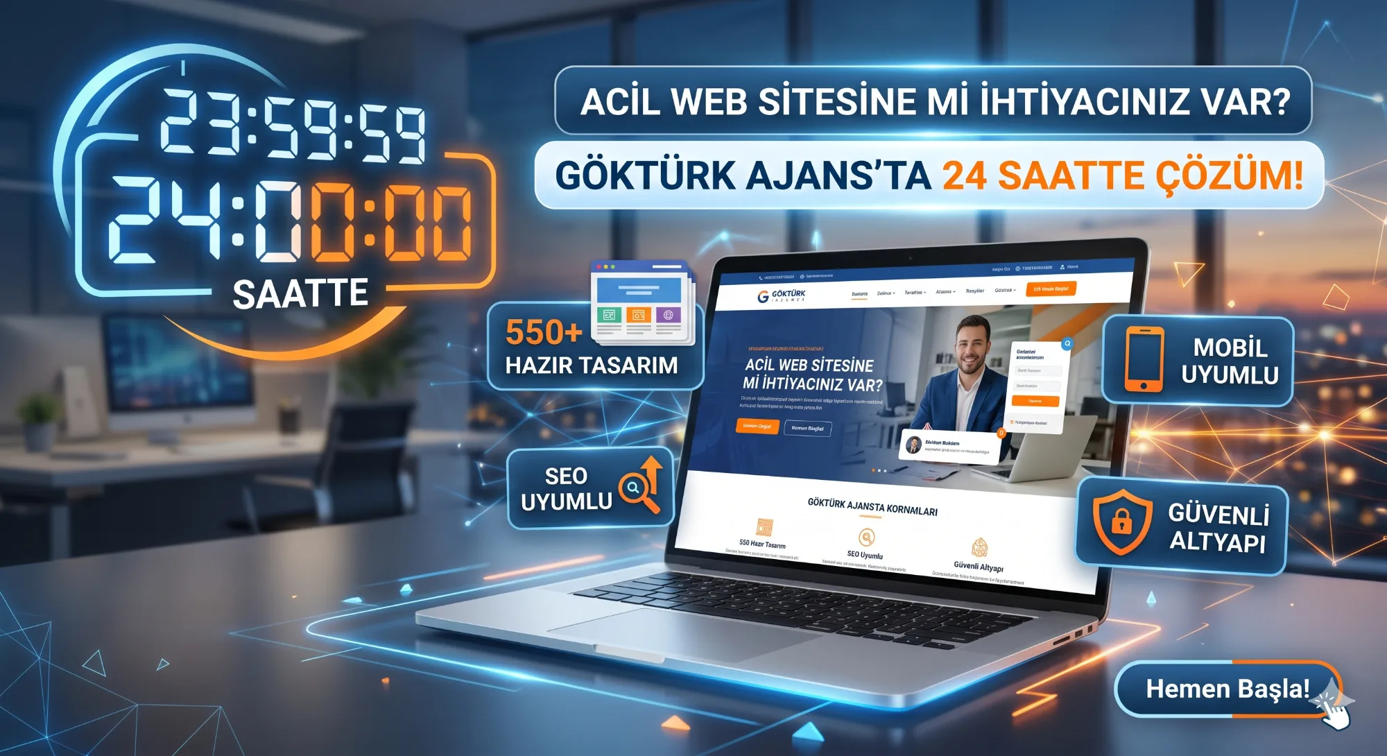 24 Saatte Web Sitesi Kurulumu: Hız, Güven ve Uygun Fiyatla Online Olun!