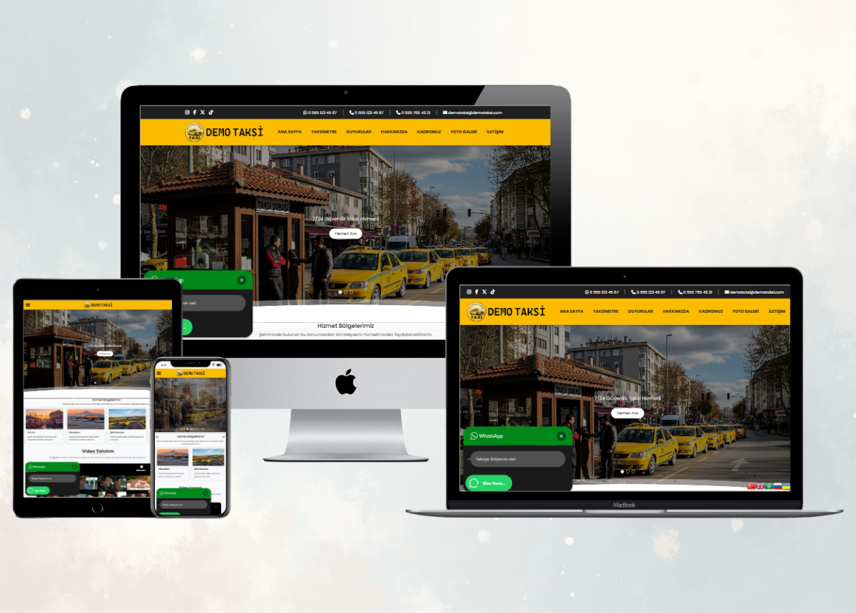 Taksi Durağı Web Paketi - Göktürk Taksi