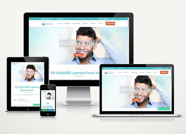 Saç Ekimi / Estetik Web Sitesi Paketi v5.0