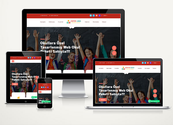 Kreş / Eğitim Kurumu Web Sitesi Paketi - Umay v4.5