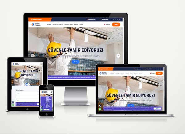 Tamir Bakım Servis Web Sitesi Paketi