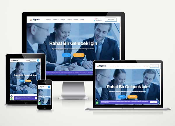 Sigorta - Kasko Firması Web Sitesi Paketi