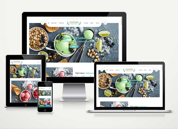 Pastane - Cafe Web Sitesi Paketi