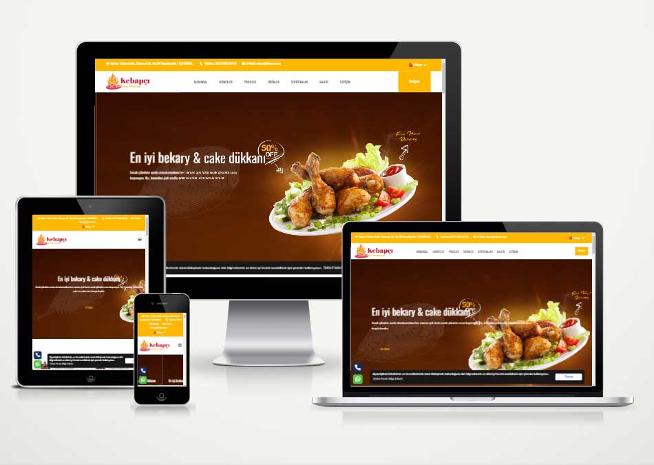 Kebapçı Restoran Web Sitesi Paketi