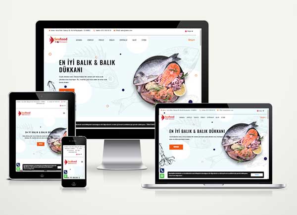 Balık Restoran Web Sitesi Paketi