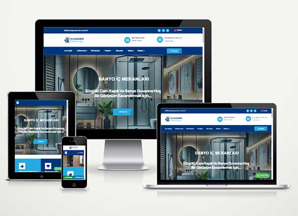 Duşakabin Banyo Firma Web Sitesi Paketi