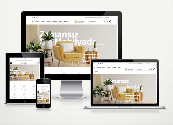 Mobilya Dekorasyon Web Sitesi Paketi