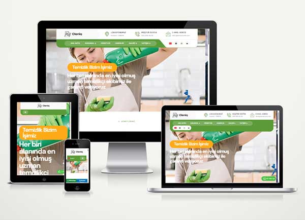 Temizlik Hizmetleri Web Sitesi Paketi